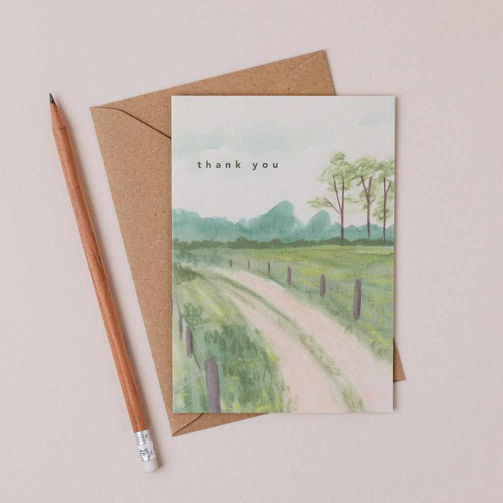 COUNTRY TRACK THANK YOU CARD