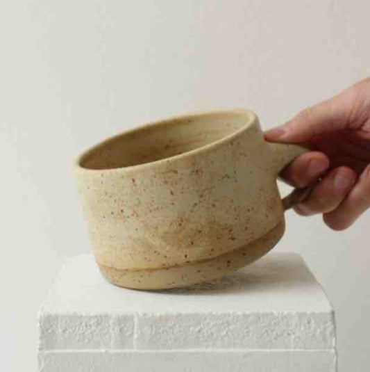 HAND THROWN MUG, SANDY