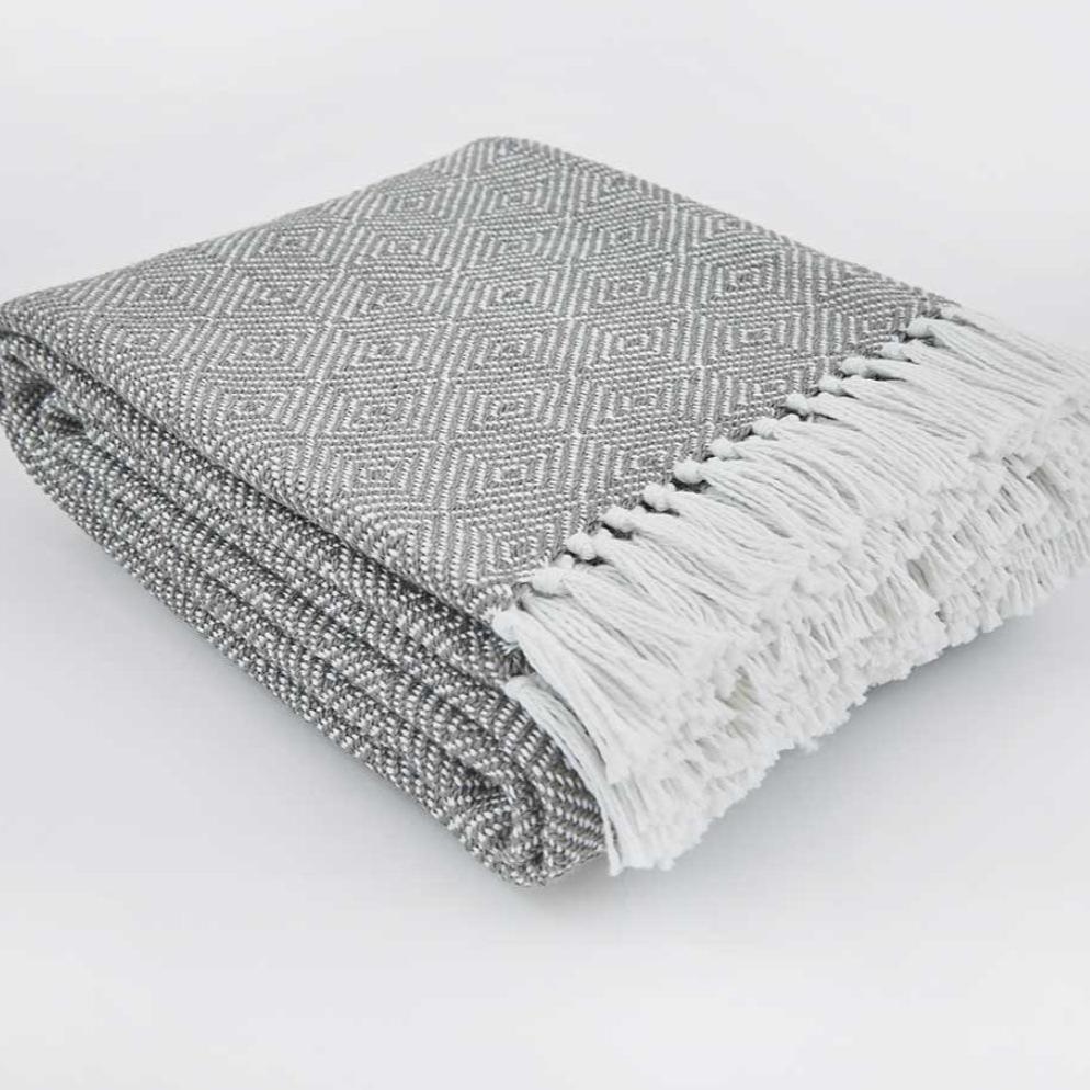 DIAMOND SLATE GREY BLANKET