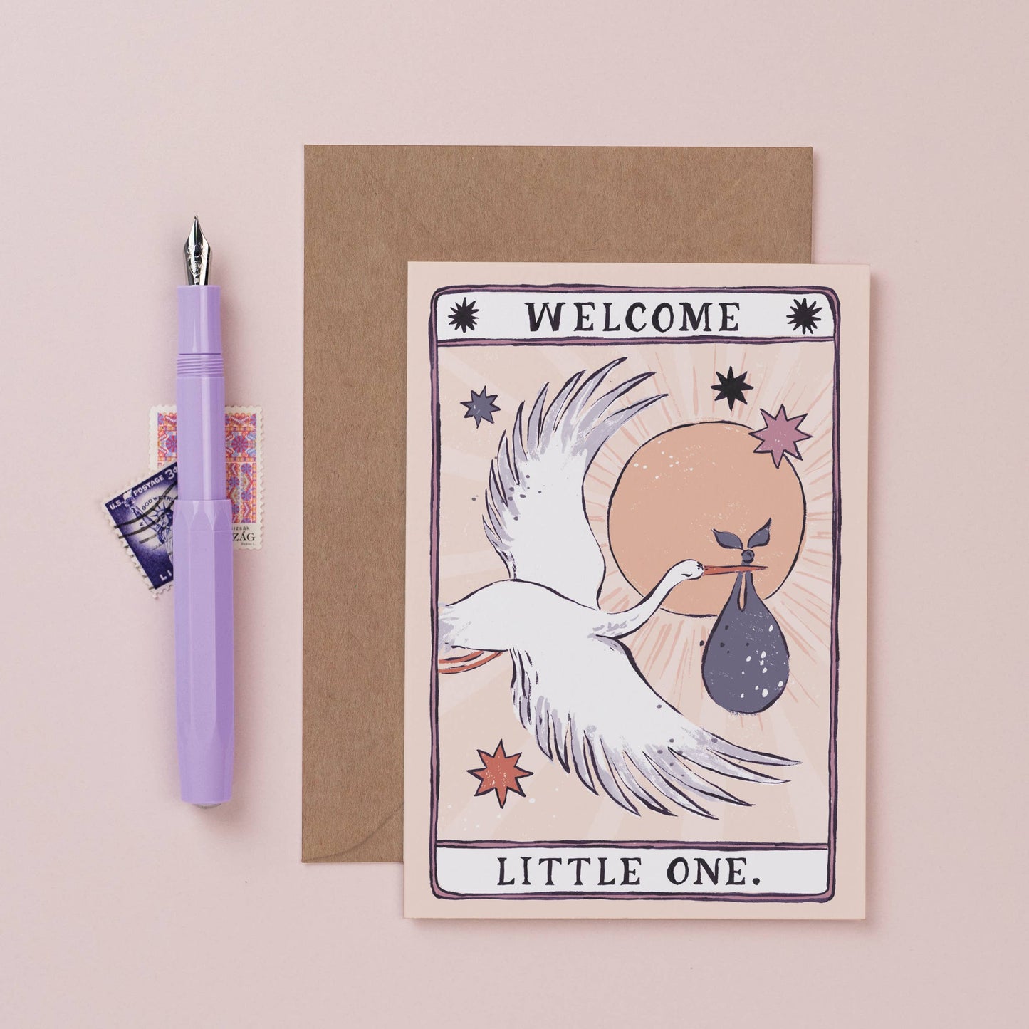 STORK NEW BABY CARD