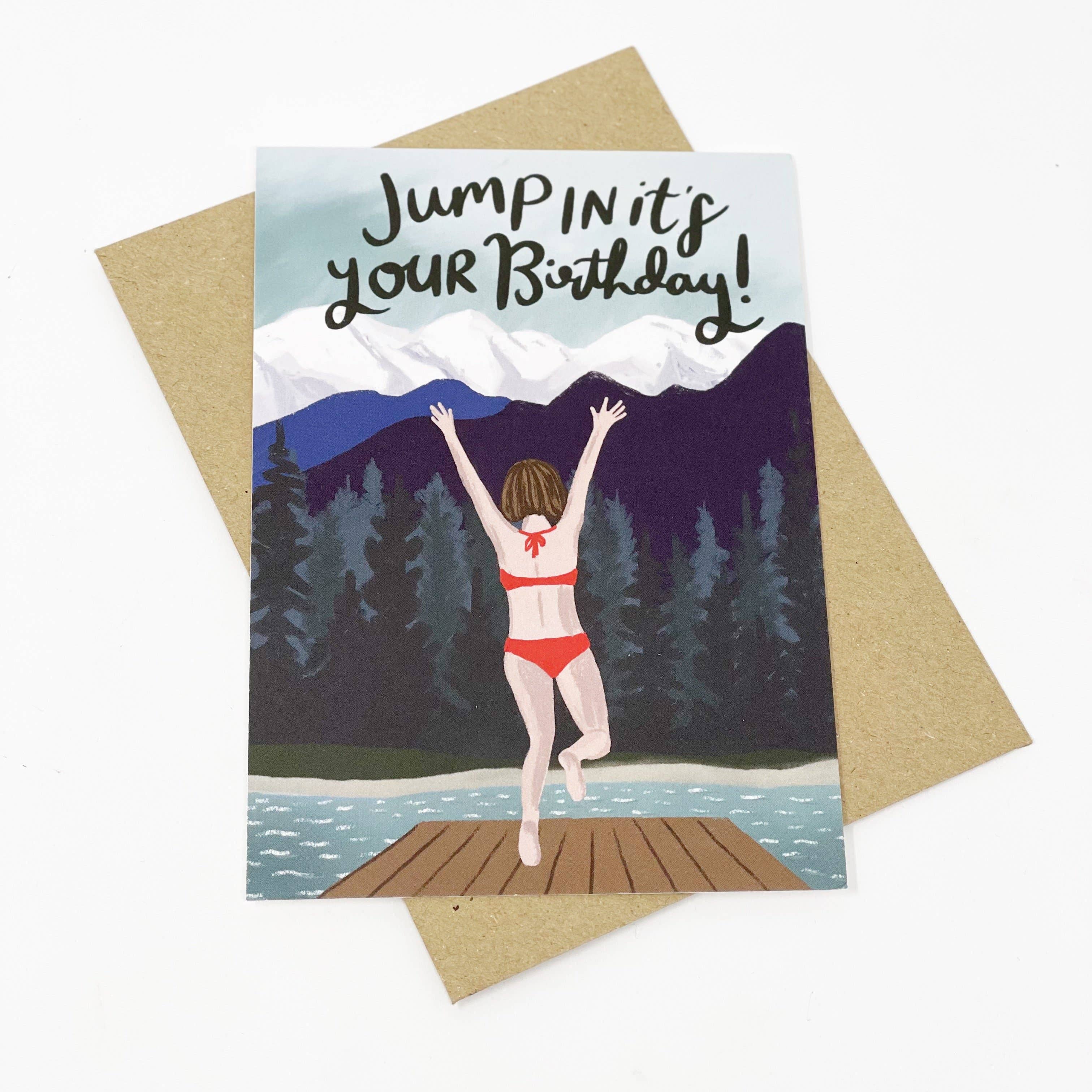 JUMP IN BIRTHDAY CARD