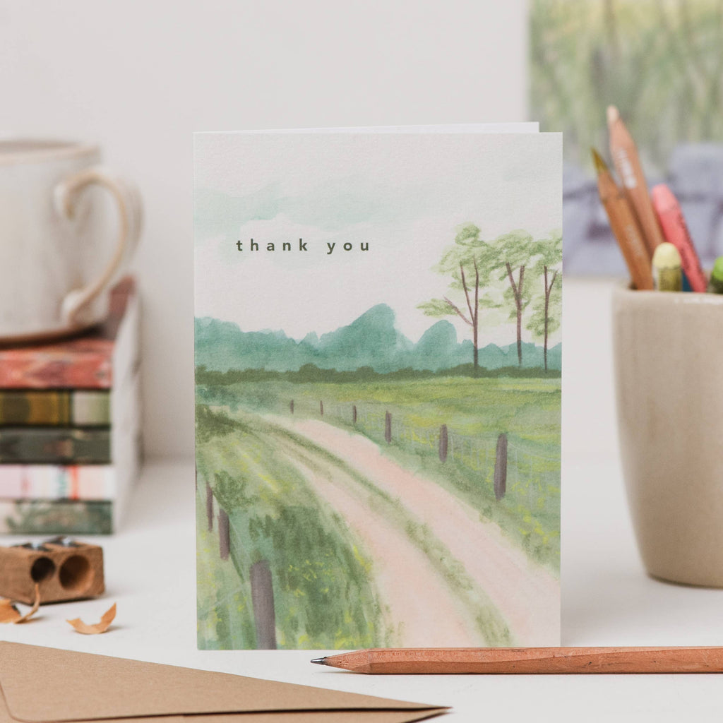 COUNTRY TRACK THANK YOU CARD