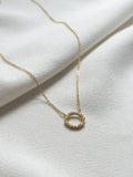 Encrusted Circle Necklace