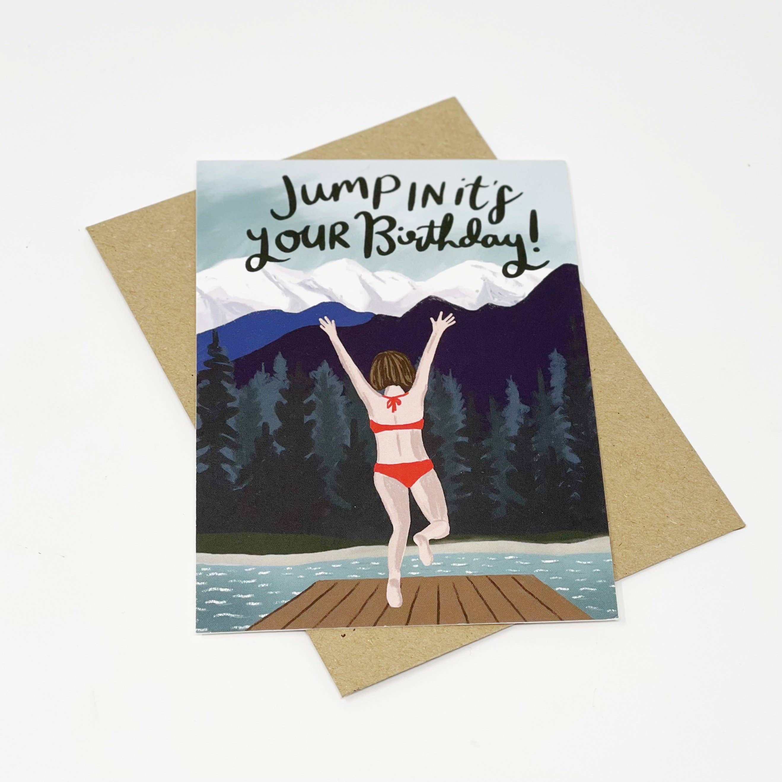 JUMP IN BIRTHDAY CARD