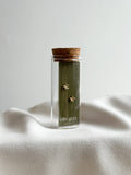 Gold Flower Stud Earrings | Glass Vial