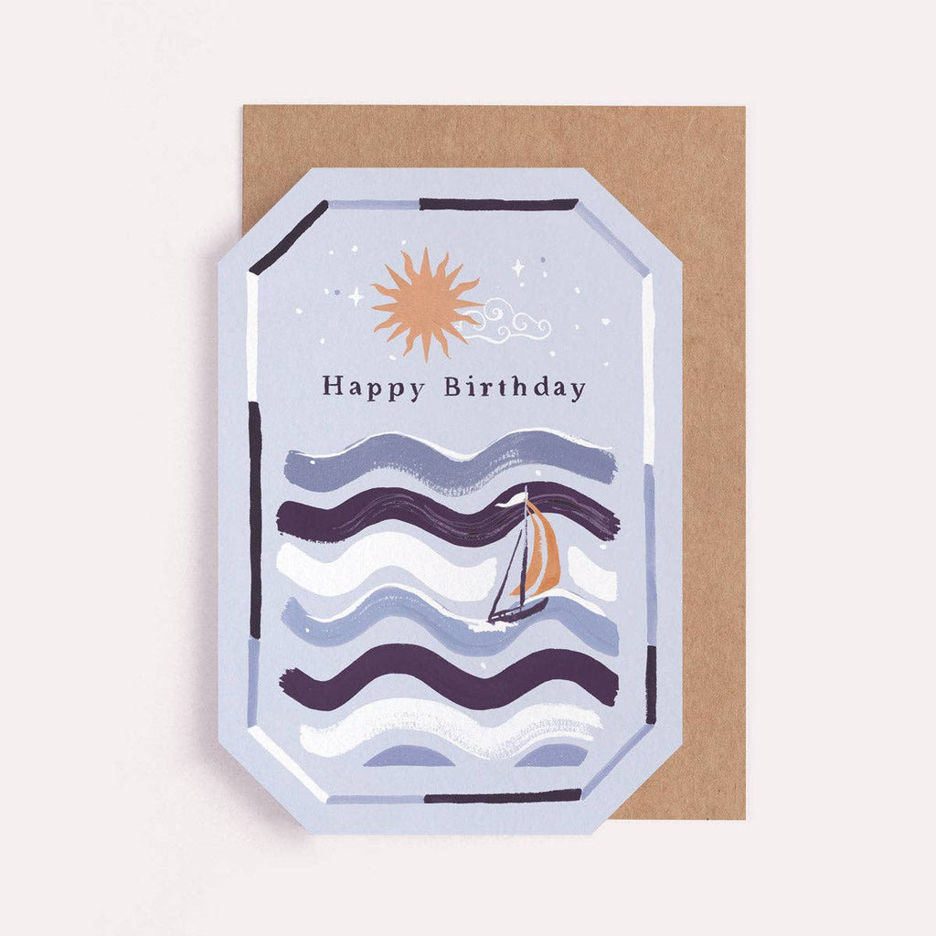 OCEAN SAILING BIRTHDAY CARD