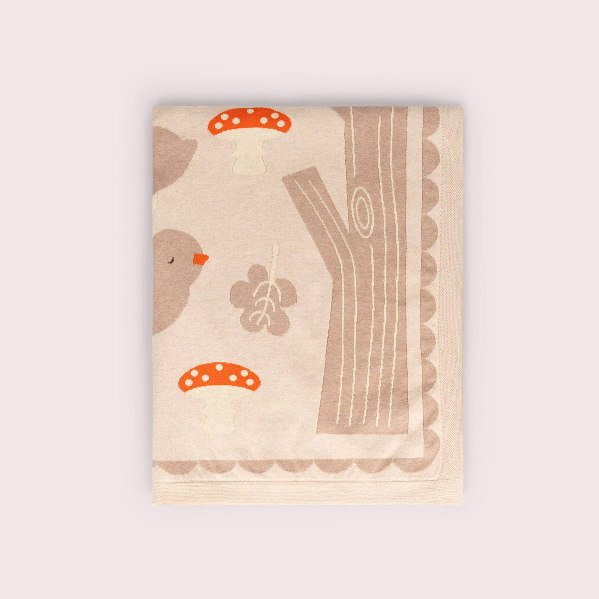 Folk Tales Knitted Organic Baby Blanket | Cream | One Size
