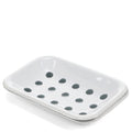 ENAMEL SOAP DISH, WHITE