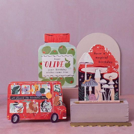 PARTY BUS BIRTHDAY CARD