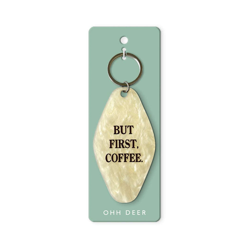 BUT FIRST COFFEE KEYRING