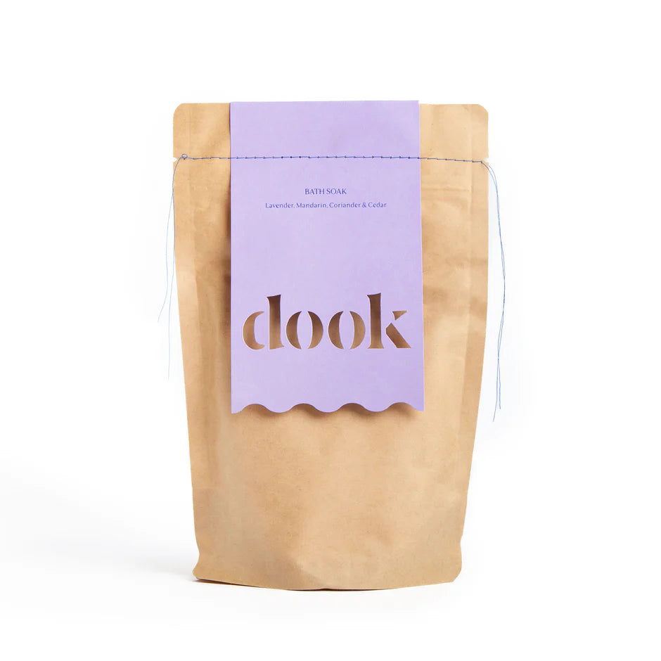 DOOK BATH SALTS, LAVENDER-MANDARIN-CORIANDER-CEDAR