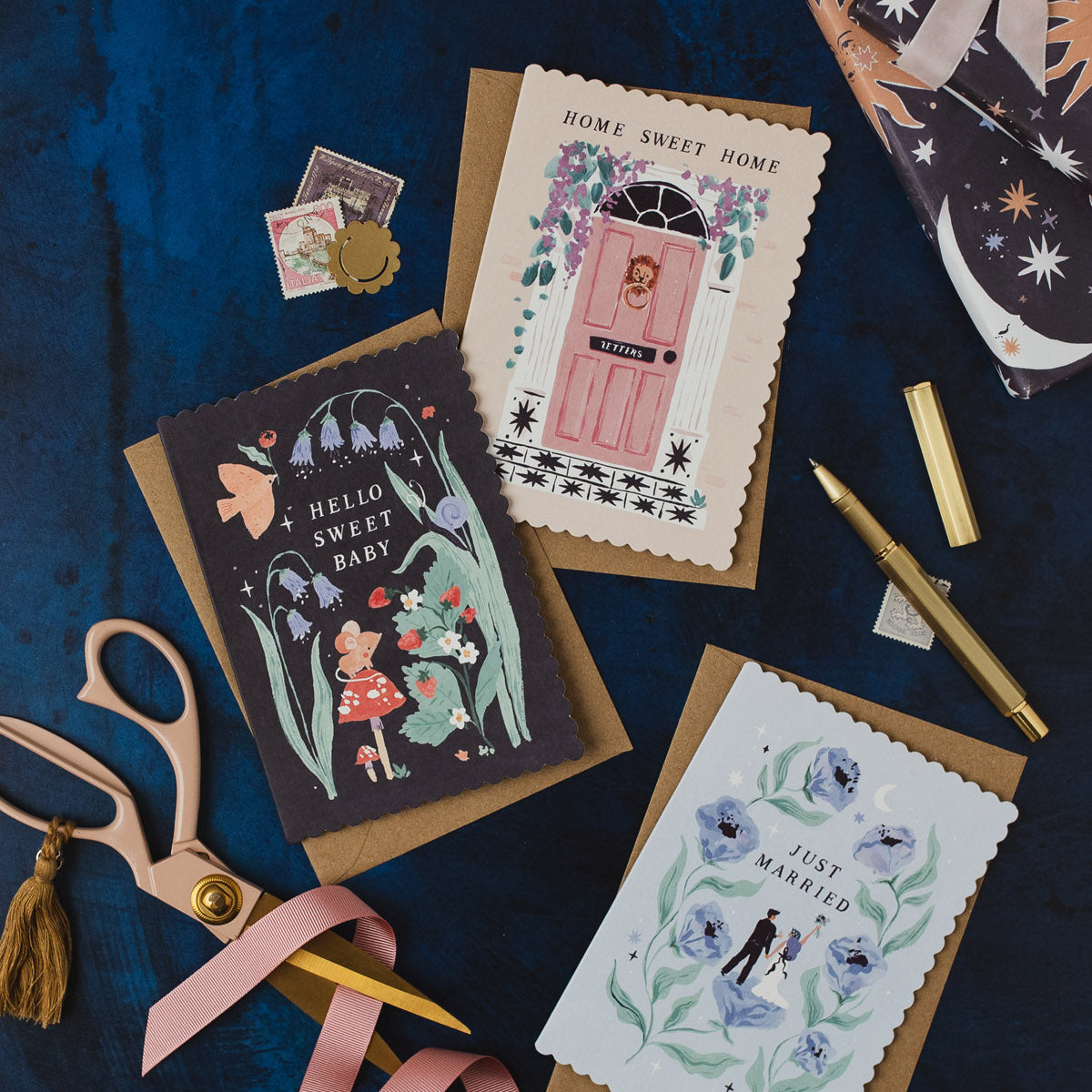 WOODLAND NEW BABY CARD