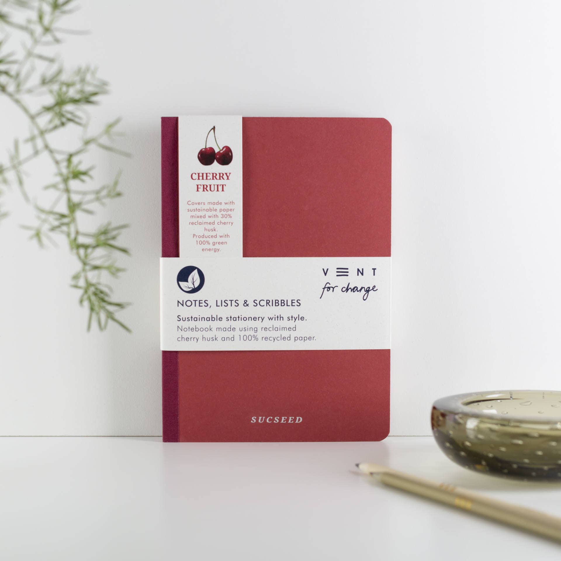 SUCSEED JOURNAL, RECLAIMED CHERRY HUSK