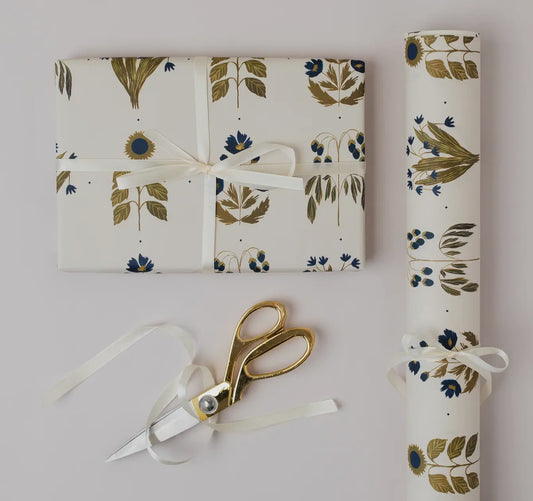 BLUE BOTANICAL LUXURY GIFT WRAP