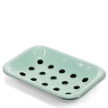 ENAMEL SOAP DISH, AQUA