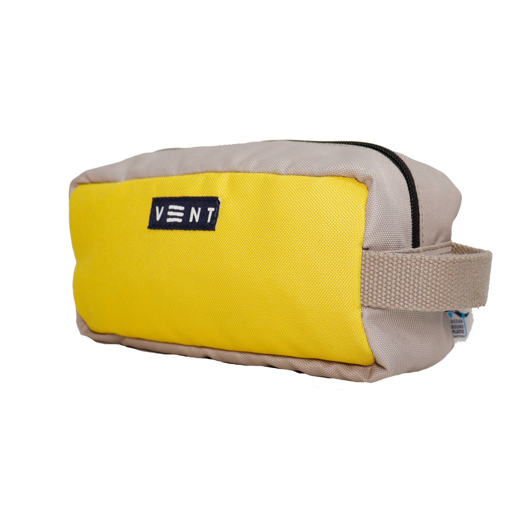 Cosmetics/Stationery Bag | Recycled Ocean Plastic | Yellow