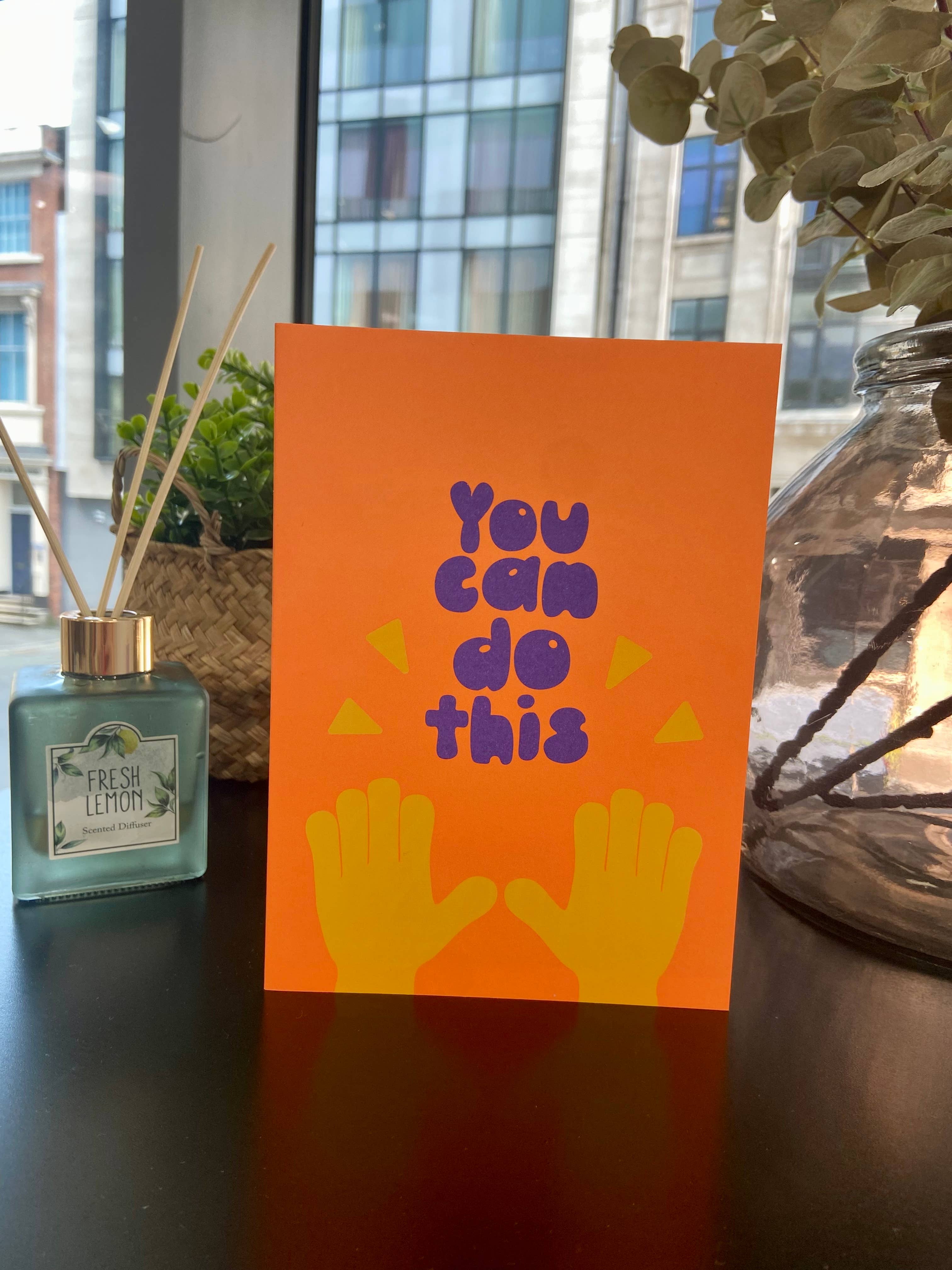 You Can Do This | Modern Neon Encouragement Greetings Card