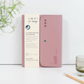 A5 recycled leather wire-bound folio - EDIT powder pink