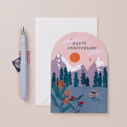 HAPPY ANNIVERSARY MOUNTAINS CARD