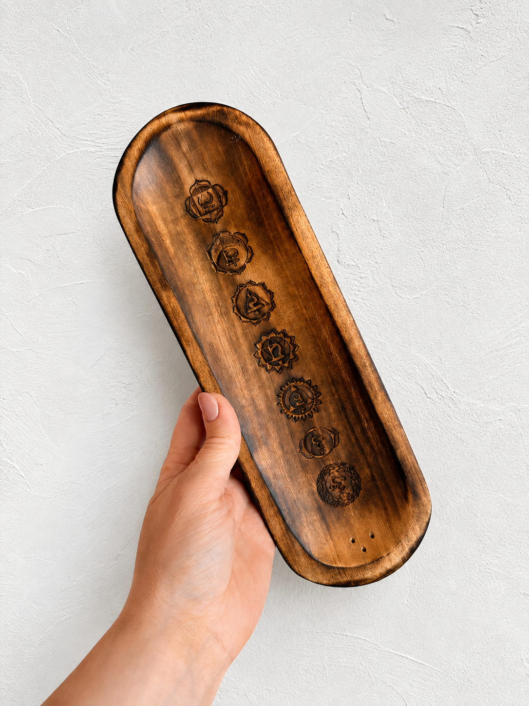 LARGE WOODEN INCENSE HOLDER