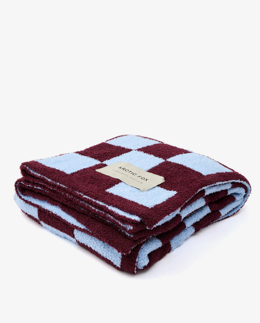 THE TEDDY THROW, PURPLE/BLUE