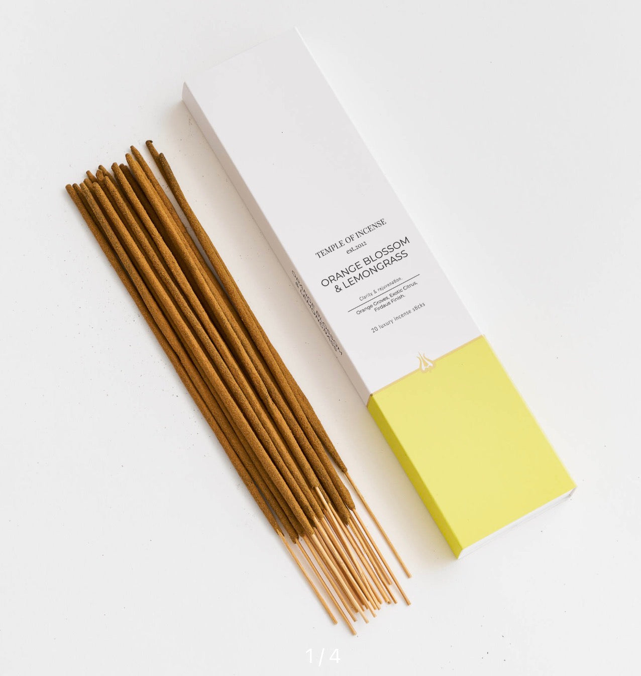 TEMPLE IN INCENSE, ORANGE BLOSSOM AND LEMONGRASS