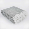 HERRINGBONE SLATE GREY BLANKET