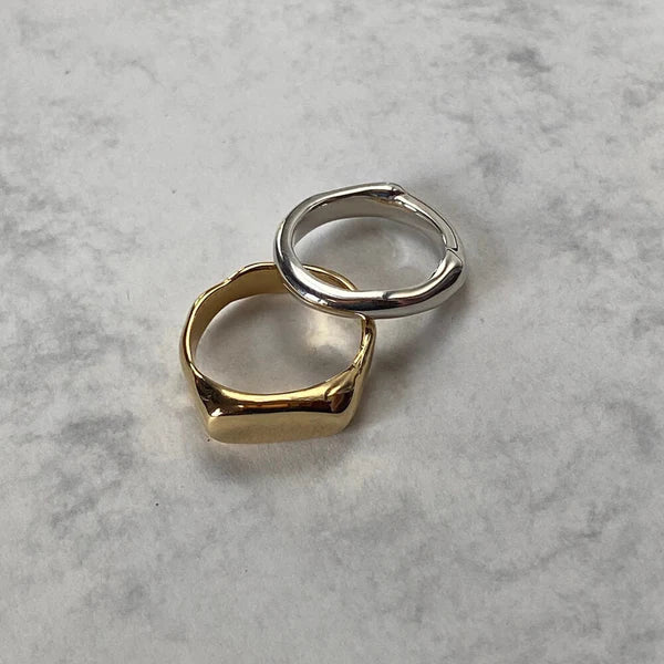 Amar Signet Ring Gold, size P