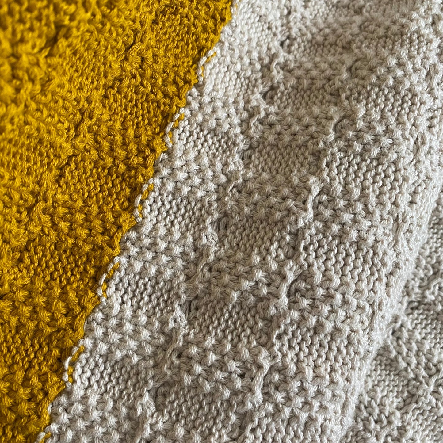 BABY BLANKET, YELLOW & CREAM
