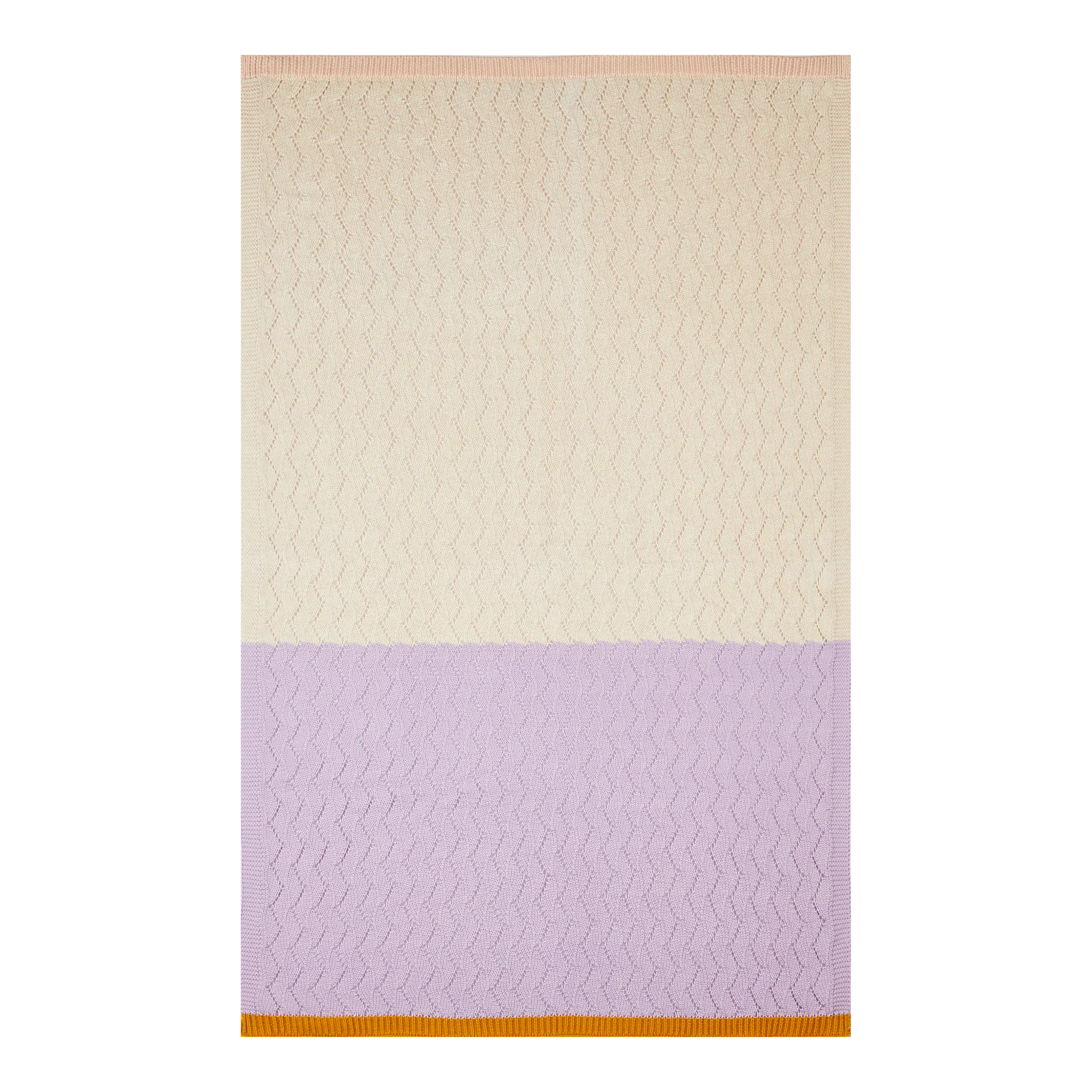 BABY BLANKET, LILAC & CREAM
