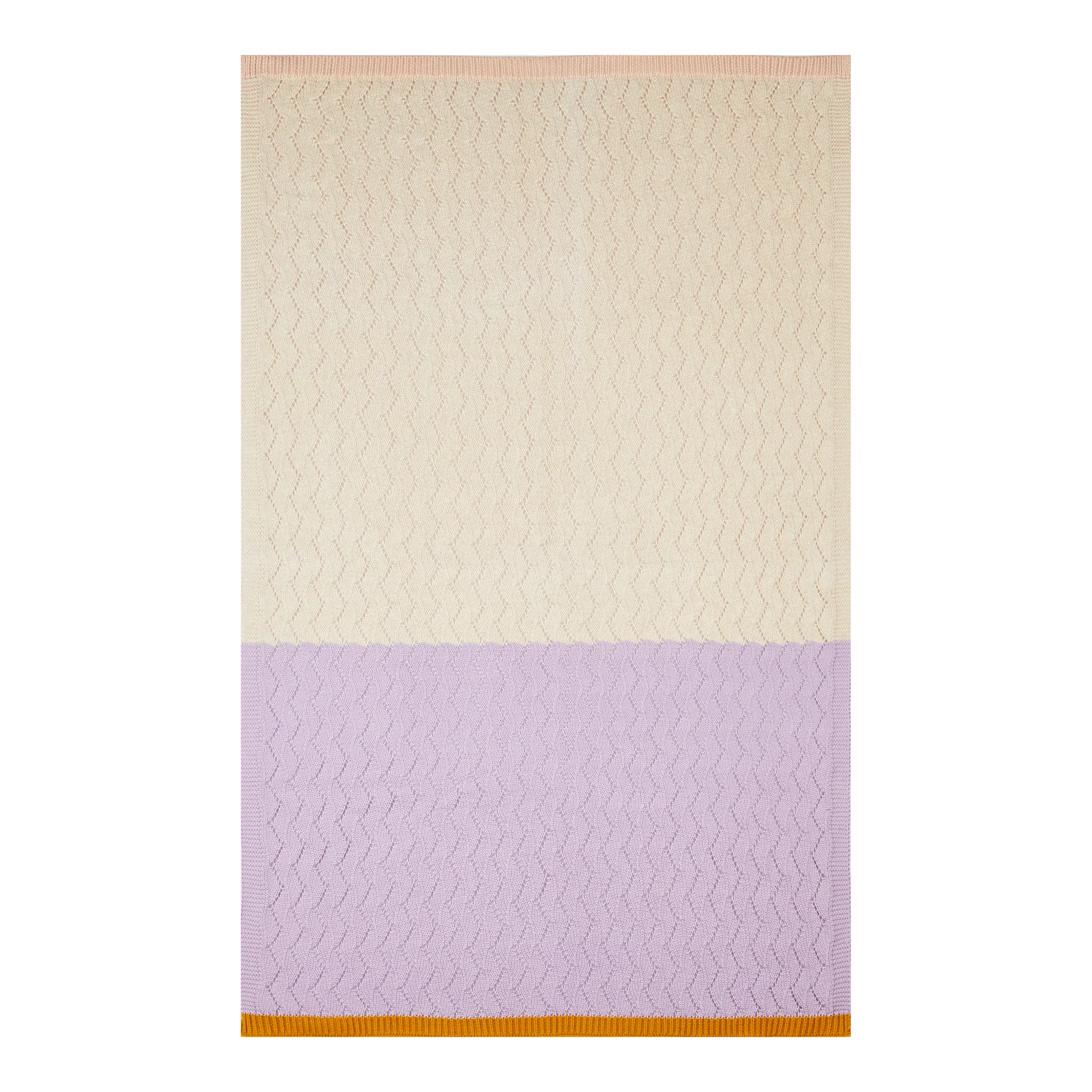 BABY BLANKET, LILAC & CREAM