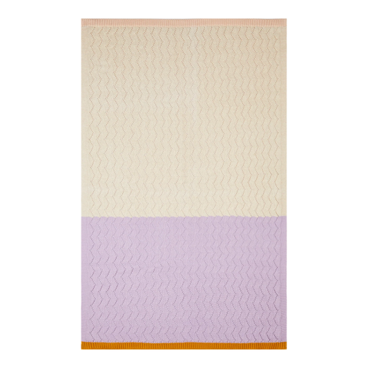 BABY BLANKET, LILAC & CREAM