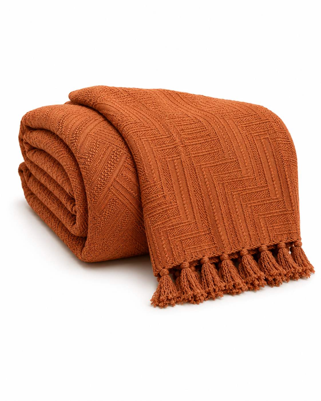 COTTON TERRACOTTA THROW