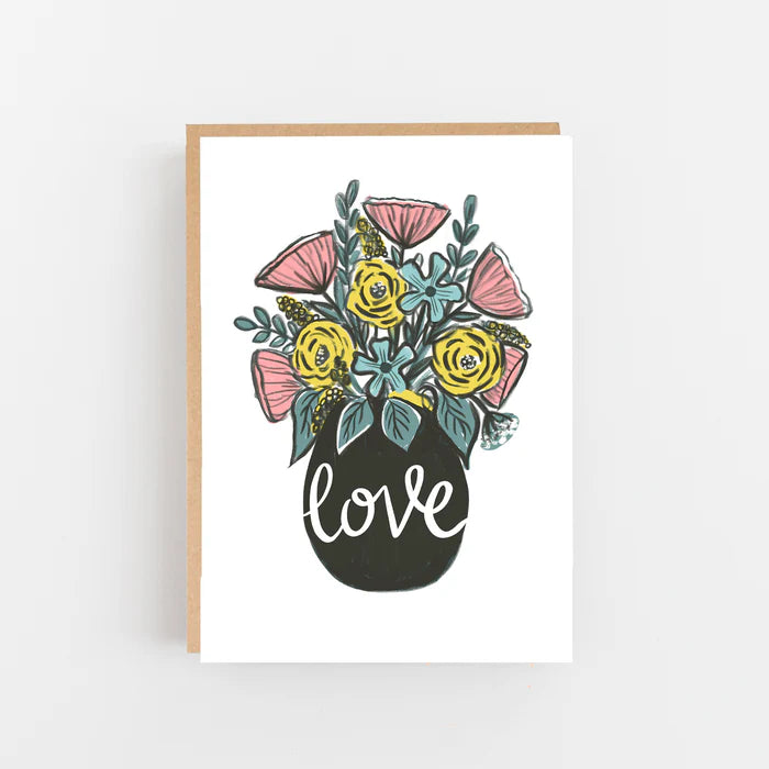 LOVE, FLOWERS CARD