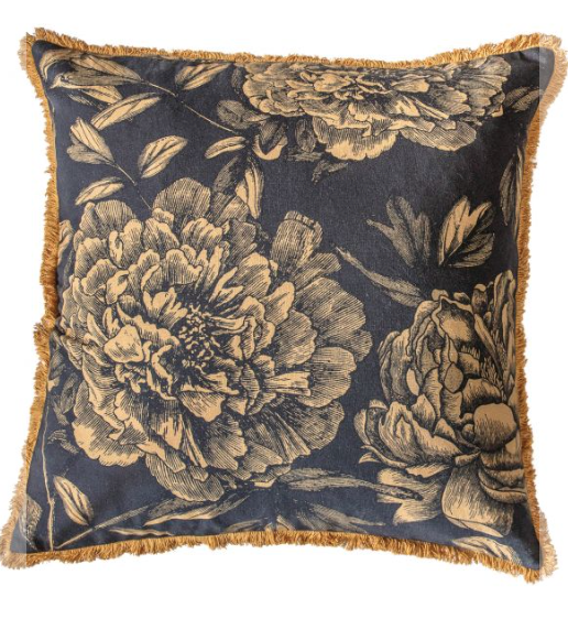 Floral Cushion, Gold Printed