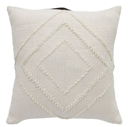 Diamond Print Floor Cushion, cream