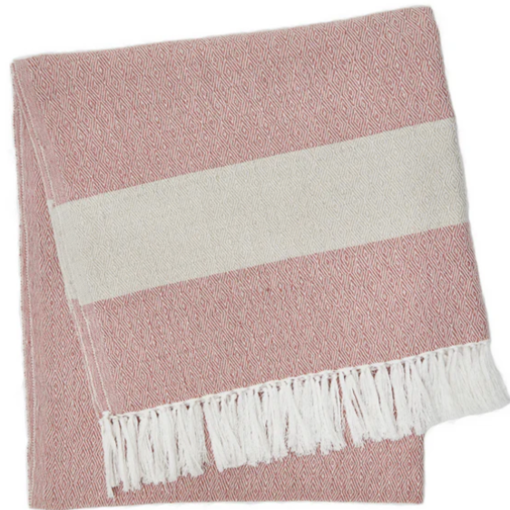 HAMMAM THROW, CORAL