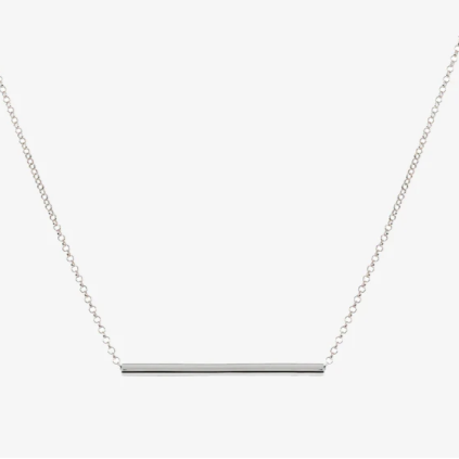 TUBE NECKLACE, SILVER