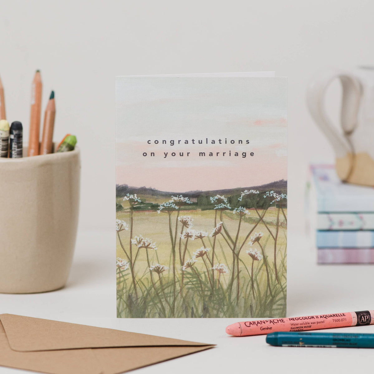 Derbyshire Sunset Wedding Card