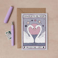 SWANS WEDDING CARD