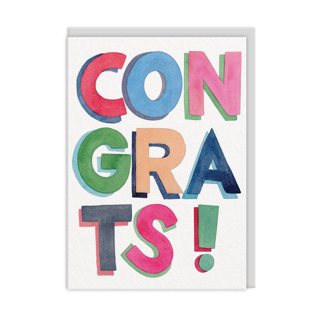 CONGRATS LETTERING CARD