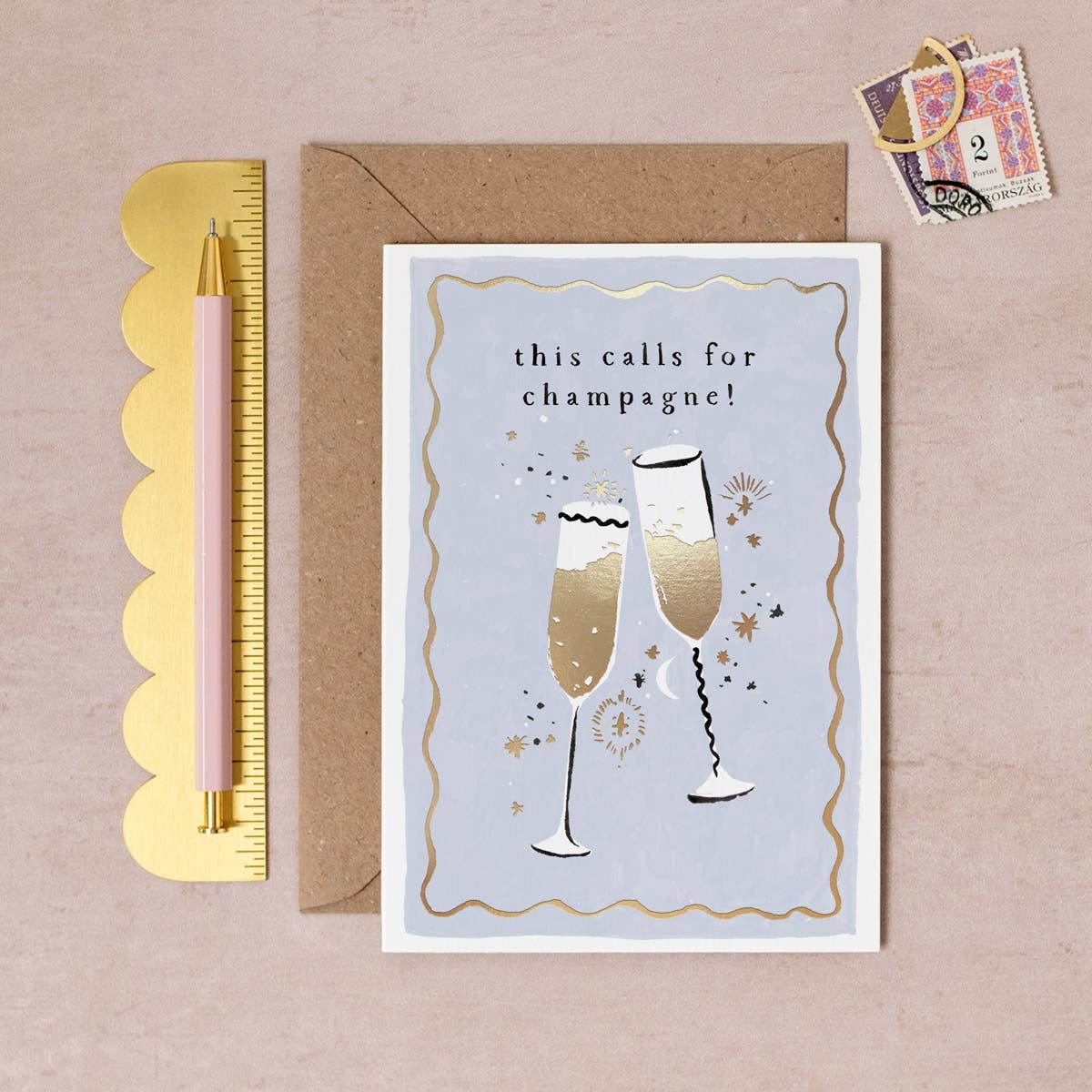 THIS CALLS FOR CHAMPAGNE CARD