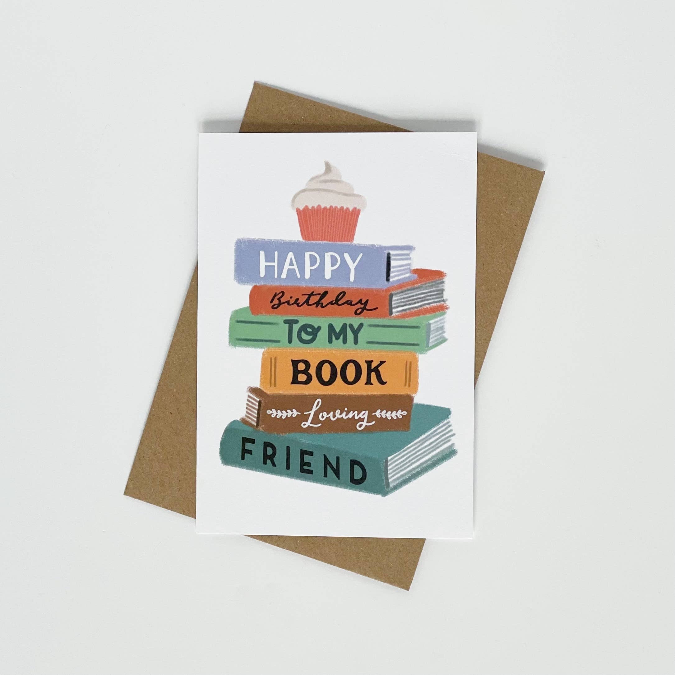 HAPPY BIRTHDAY BOOK LOVING FRIEND CARD