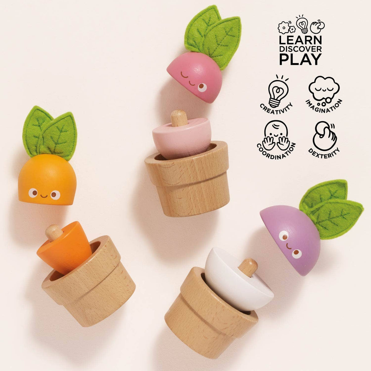 Wooden Stacking Wooden Veggies