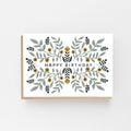 Floral Happy Birthday Greetings Card