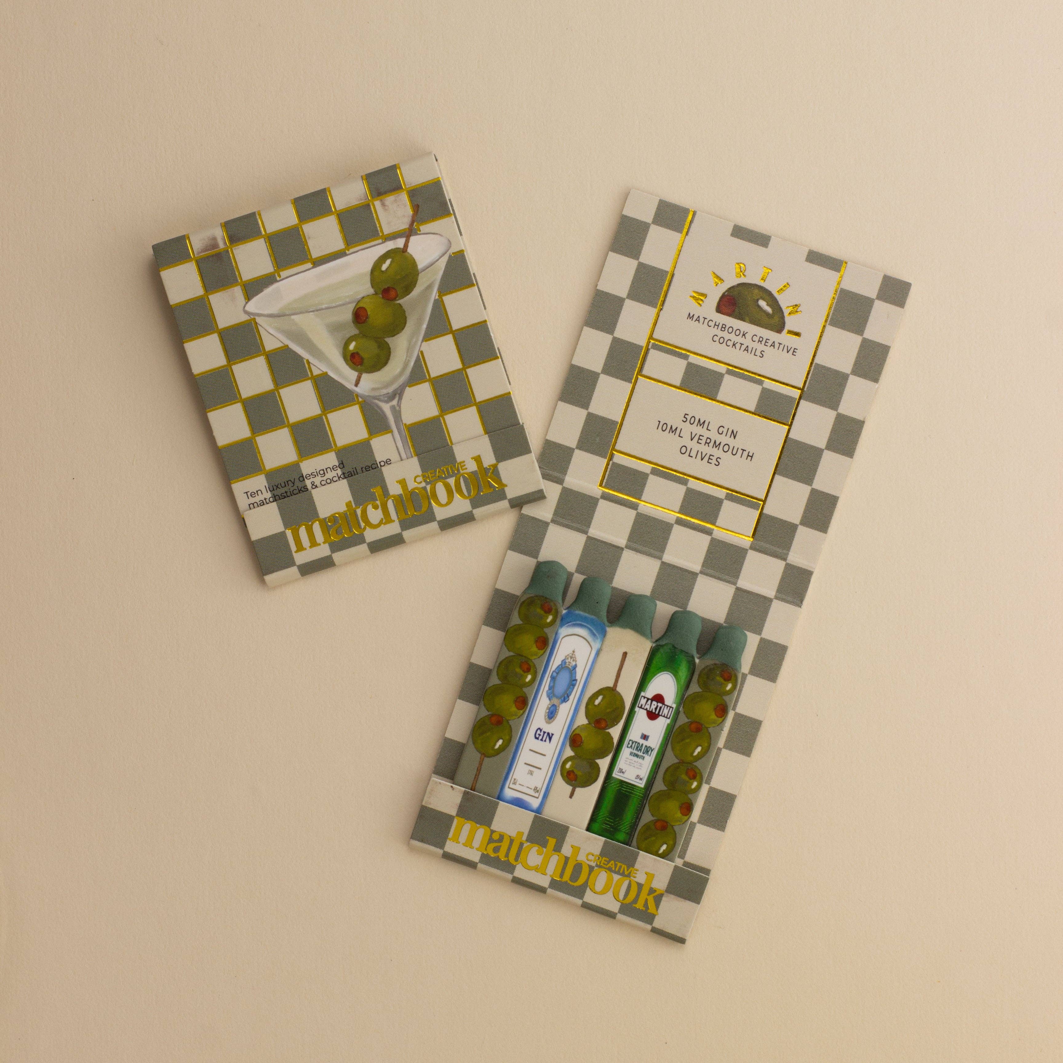 MATCHBOOK, MARTINI INGREDIENTS