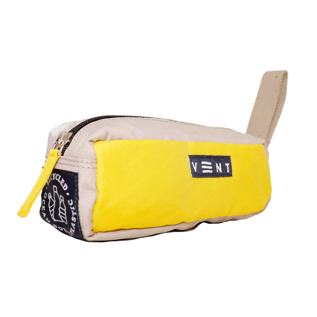 Cosmetics/Stationery Bag | Recycled Ocean Plastic | Yellow