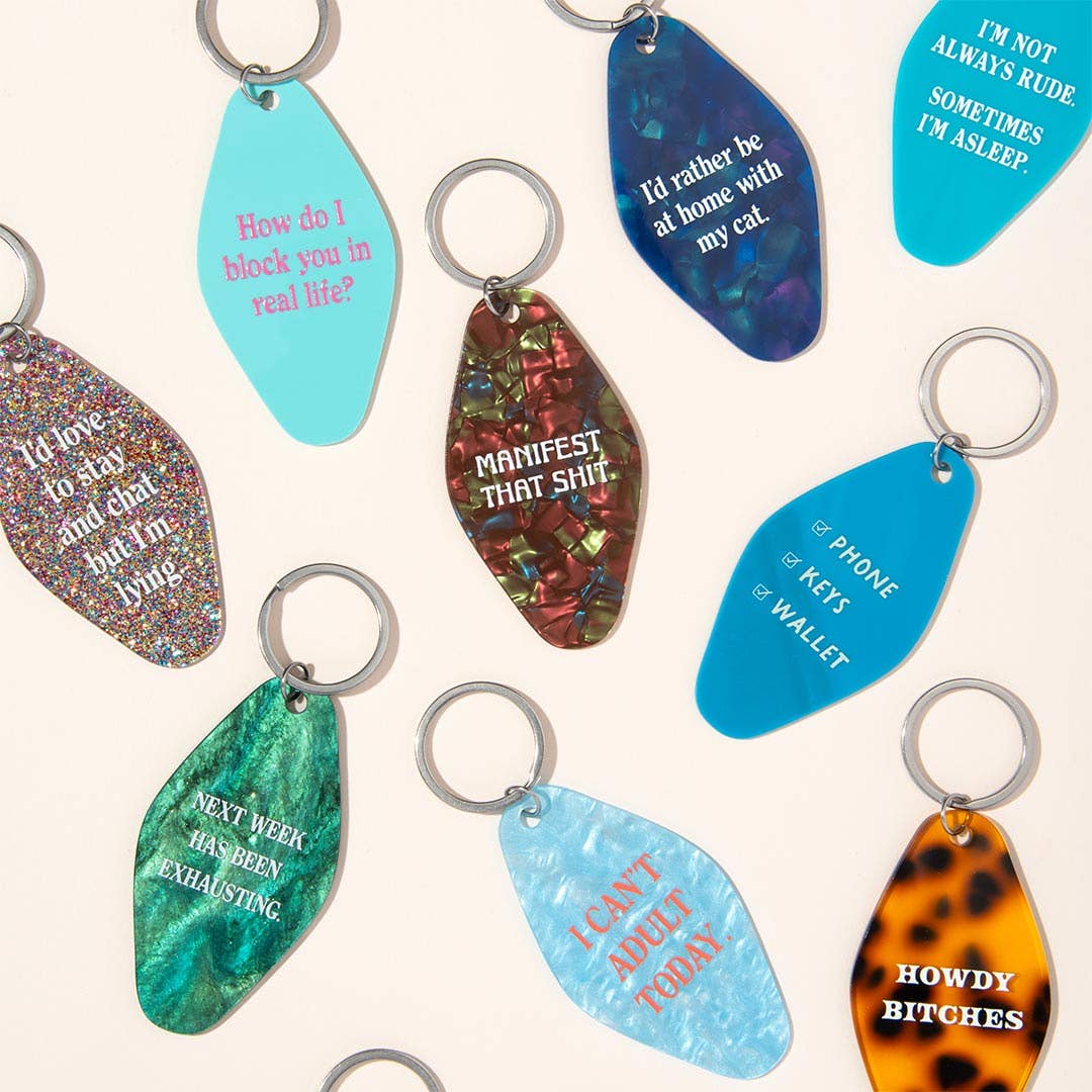 I CANT ADULT TODAY KEYRING