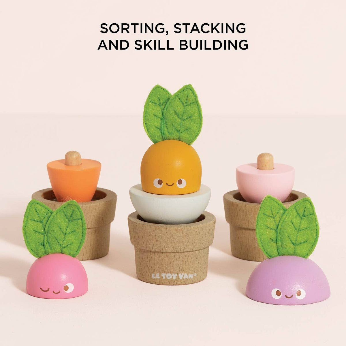 Wooden Stacking Wooden Veggies