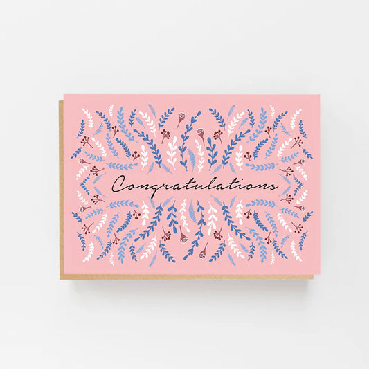 CONGRATULATIONS CARD, PINK